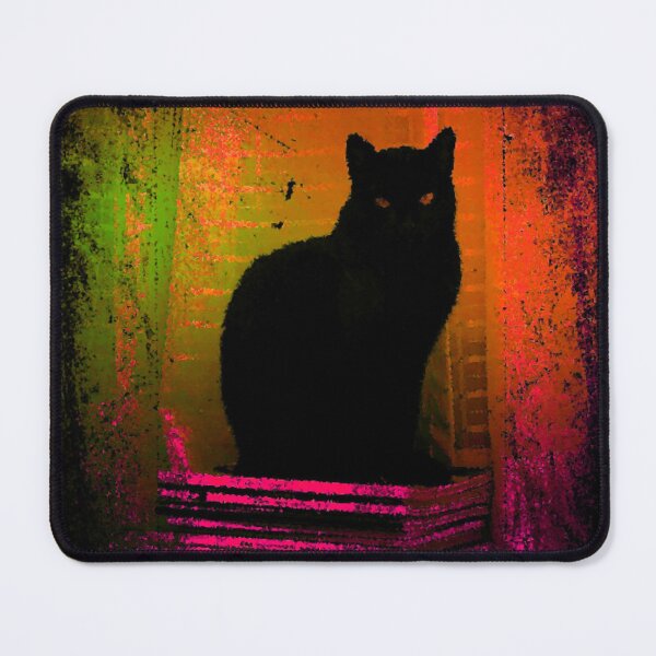 Item preview, Black Cat on a Pedestal designed and sold by TotallyRetroArt.