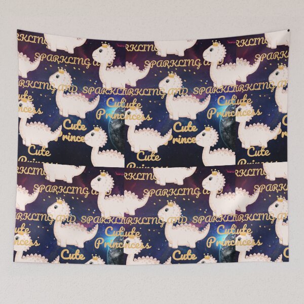 Item preview, Sparkling and cute princess dinosaur retro illustration  typography design designed and sold by Kamzzi.