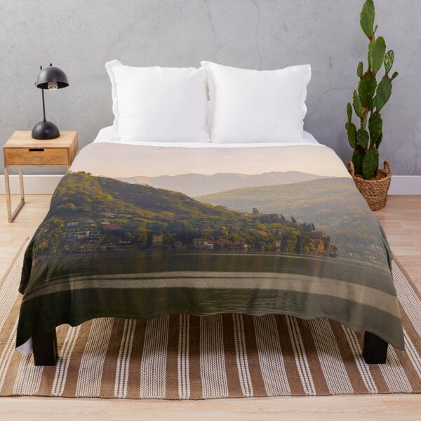 Item preview, Alpine Lake Lugano with Mountain in a Sunny Day in Morcote designed and sold by Mats Silvan.