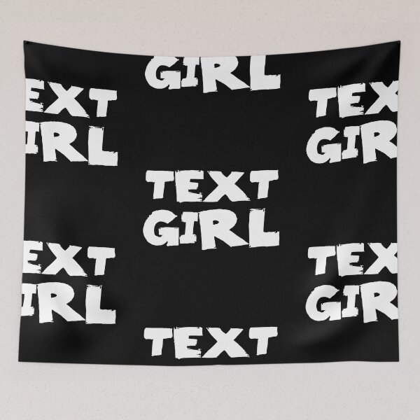 Item preview, Text Girl Text Monochrome Black designed and sold by Meepuruproject.