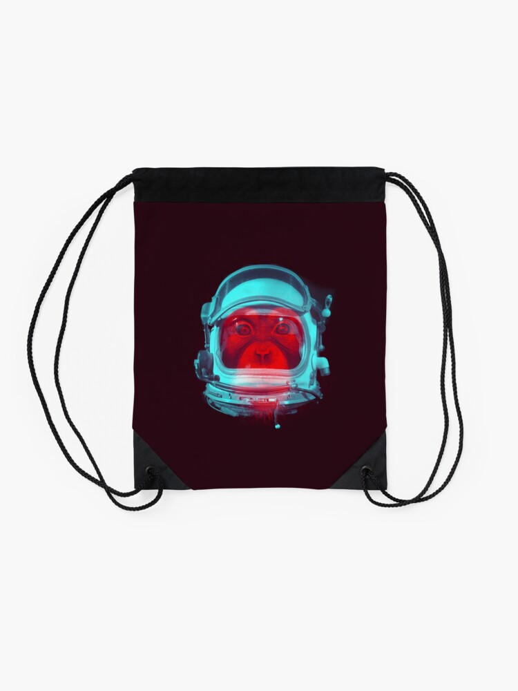 Alternate view of Space Monkey Drawstring Bag