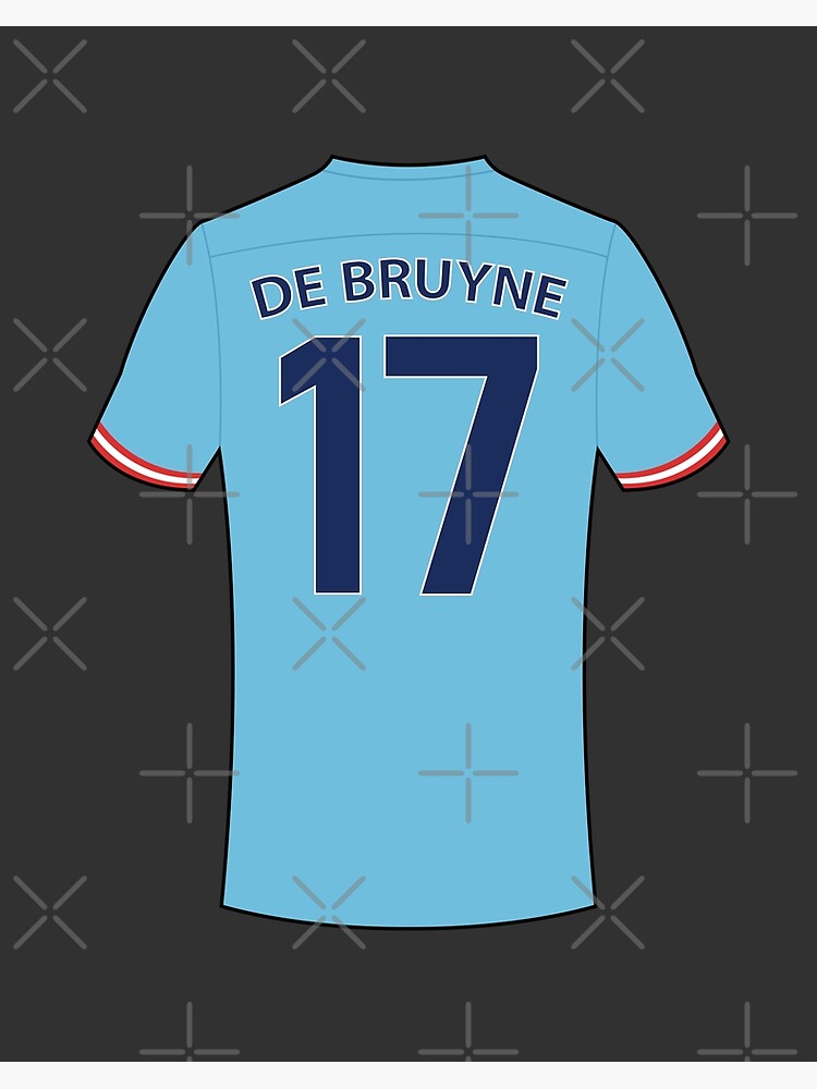 Kevin De Bruyne football jersey with number 17 Art Board Print