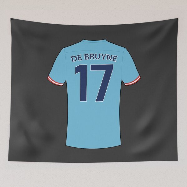 Item preview, Kevin De Bruyne football jersey with number 17 designed and sold by Justtrendytees.