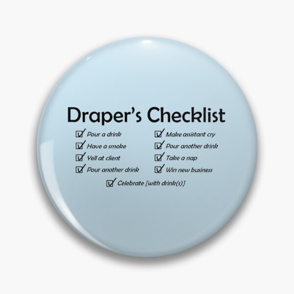 Item preview, Draper_s Checklist, black design   designed and sold by Vera Wilson.