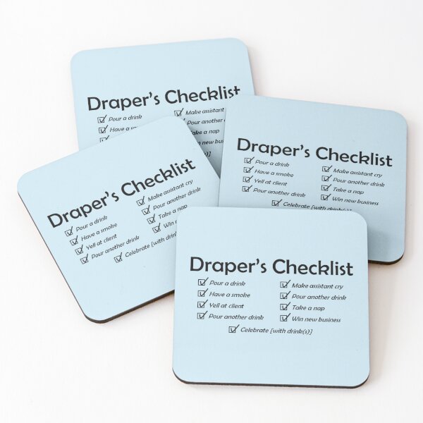 Item preview, Draper_s Checklist, black design   designed and sold by Vera Wilson.
