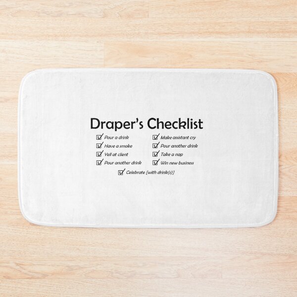 Item preview, Draper_s Checklist, black design   designed and sold by Vera Wilson.