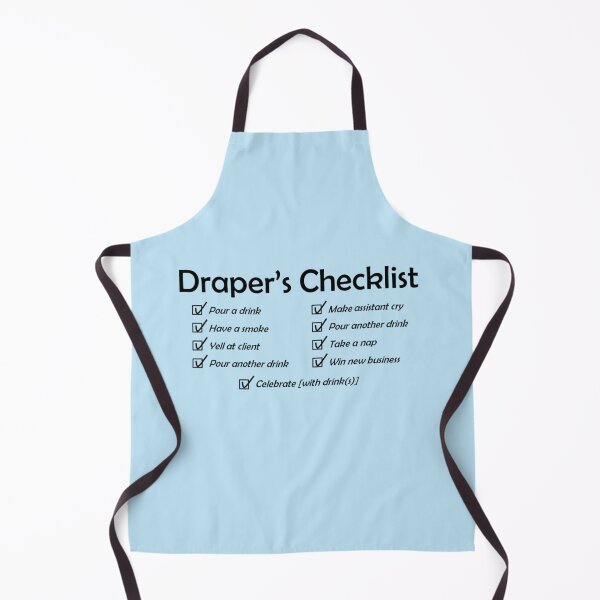 Item preview, Draper_s Checklist, black design   designed and sold by Vera Wilson.