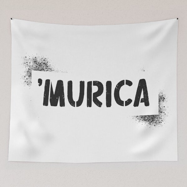 Item preview, Cool 'Murica Quote in Stencil Brush Font Black Color designed and sold by RiciPaneto.