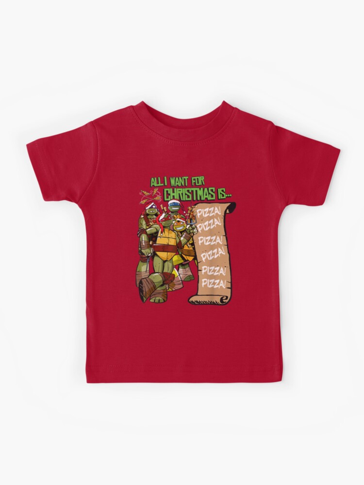 Teenage mutant ninja turtles pizza for christmas t shirt t shirt