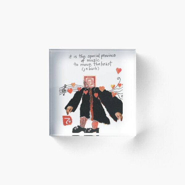 Stamp People Series (Johann Sebastian Bach v.2) Acrylic Block
