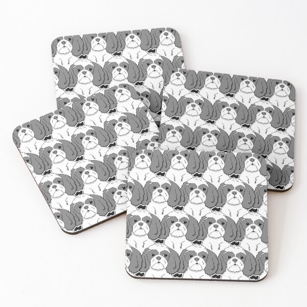 Item preview, Patrón Shih Tzu, estampado de perro psicodélico designed and sold by thecloudycorgi.