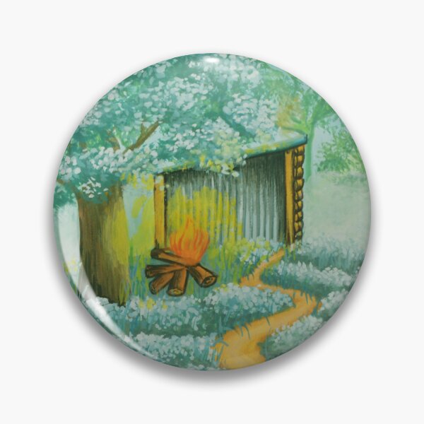 Item preview, The oak hut no. 5 - Secret garden - Gouache painting designed and sold by WanderingGraha.