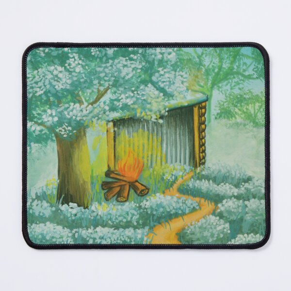 Item preview, The oak hut no. 5 - Secret garden - Gouache painting designed and sold by WanderingGraha.