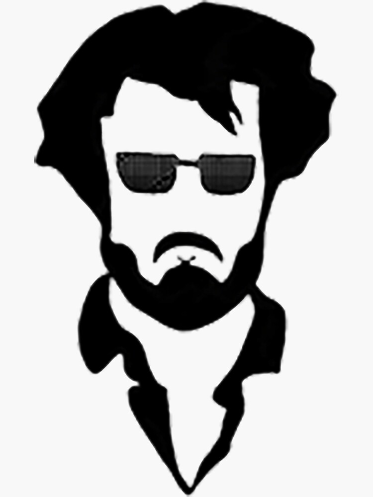 "South Indian superstar RAJINIKANTH" Sticker for Sale by Sail07