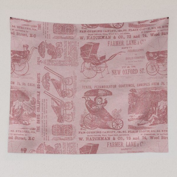 Item preview, Victorian Inspired Newsprint - Light Brown designed and sold by TotallyRetroArt.