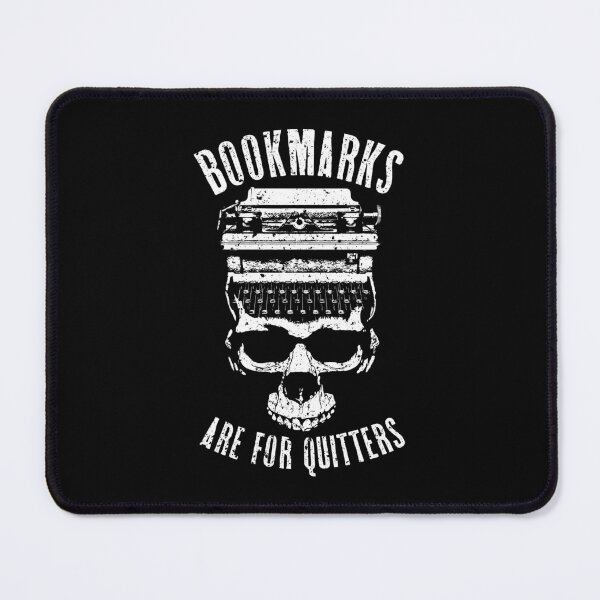 Item preview, Bookmarks Are For Quitters Halloween Writer Typewriter Skull designed and sold by GrandeDuc.