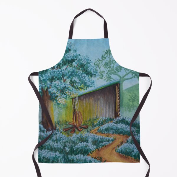 Item preview, The oak hut no. 3 - Secret garden - Gouache painting designed and sold by WanderingGraha.