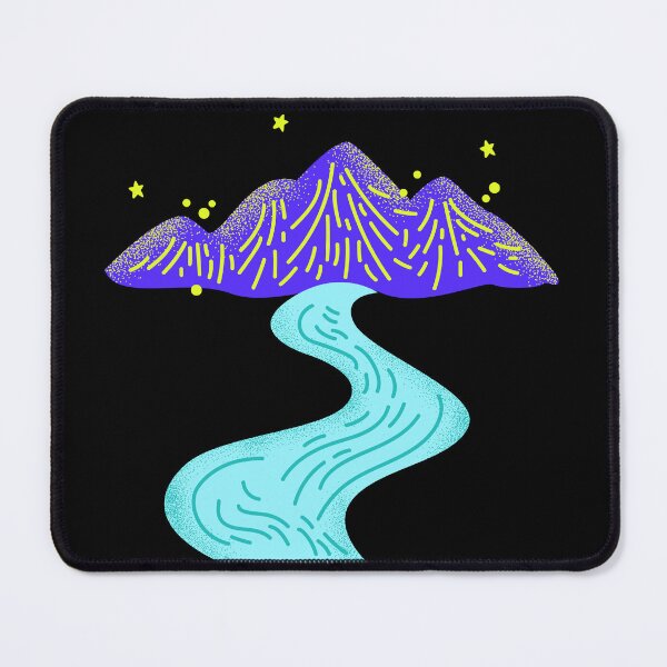 Item preview, Winding River and Blue Mountains in a Starry Night designed and sold by CreativNode.