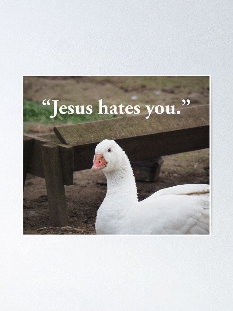 Alternate view of NDVH "Jesus hates you." Poster