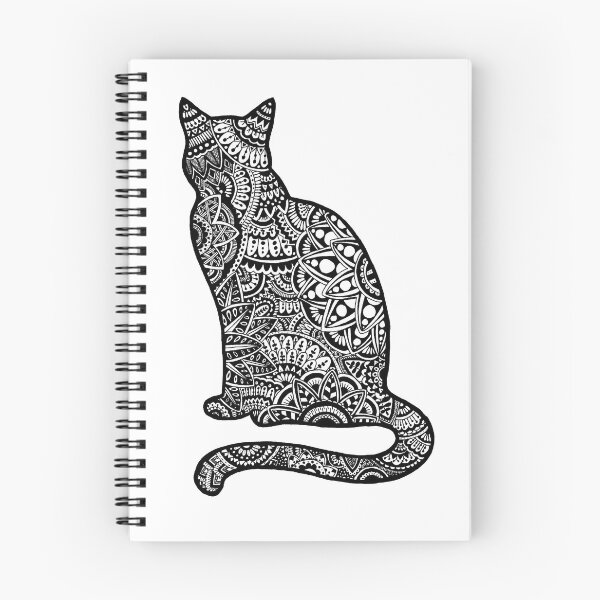 Item preview, Zentangle patchwork patterned cat designed and sold by blackblizzard.