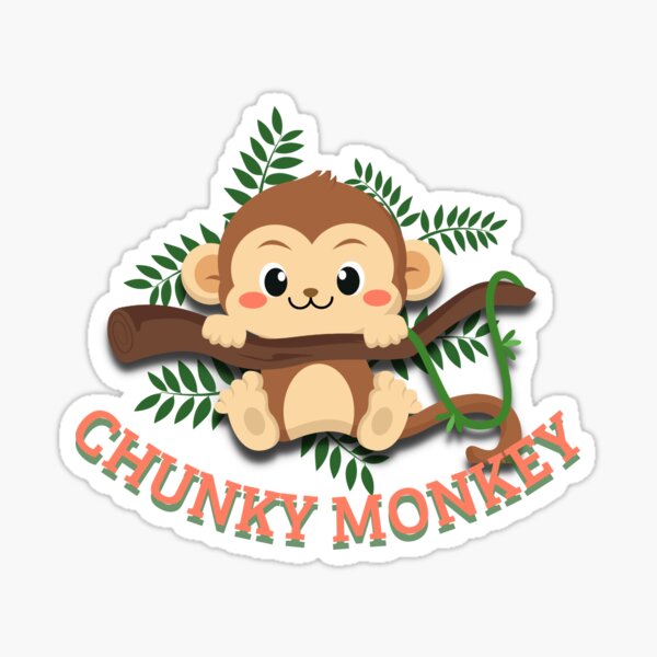 "Chunky Monkey" Sticker for Sale by StickersCrew | Redbubble