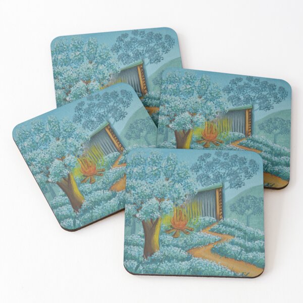 Item preview, The oak hut no. 6 - Secret garden - Gouache painting designed and sold by WanderingGraha.