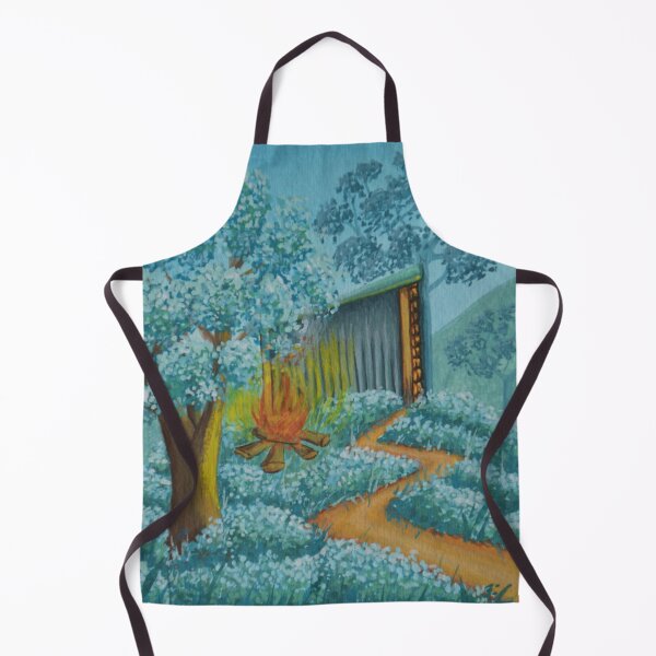 Item preview, The oak hut no. 6 - Secret garden - Gouache painting designed and sold by WanderingGraha.
