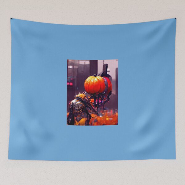 Item preview, Cyber Halloween Pumpkin Bot designed and sold by CyberFantasy.