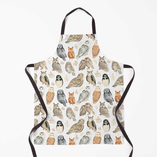 Item preview, Winter owls amongst the ferns designed and sold by Green-over-red.
