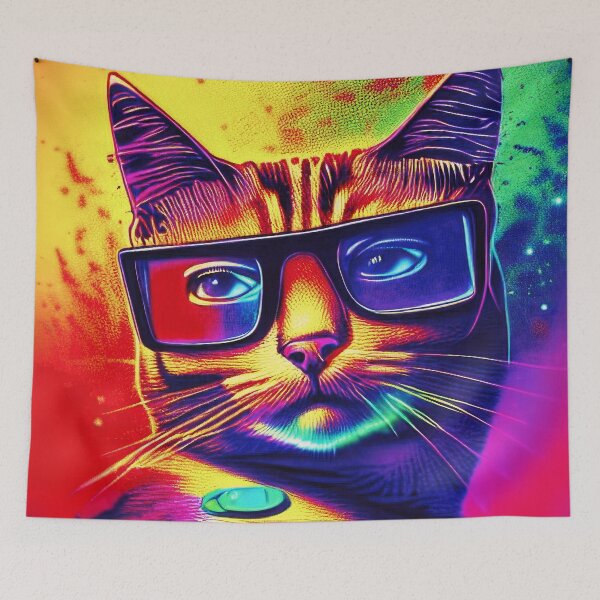 Item preview, Pop vintage adorable cat designed and sold by Grewtrel.
