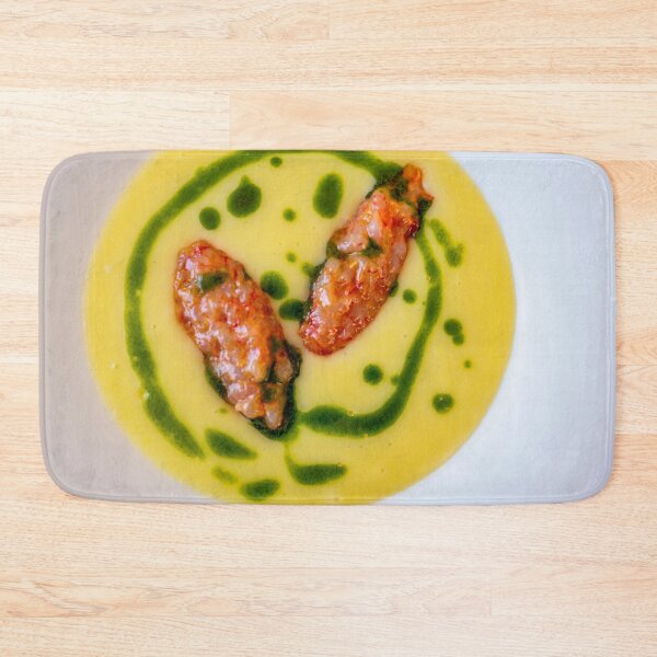 Item preview, Potato Puree with Shrimp on a White Plate designed and sold by Mats Silvan.