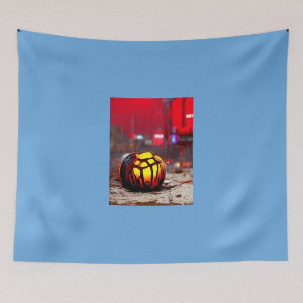 Item preview, Cyber Halloween Yellow Pumpkin designed and sold by CyberFantasy.