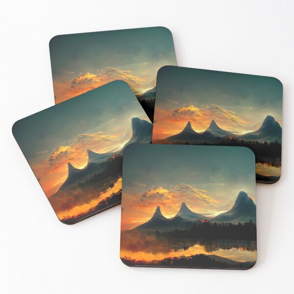 Item preview, Floating Mountain Sunset designed and sold by 3DPerfectPrints.