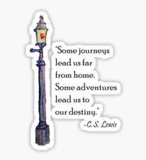 Some Journeys C.S. Lewis Quote Sticker