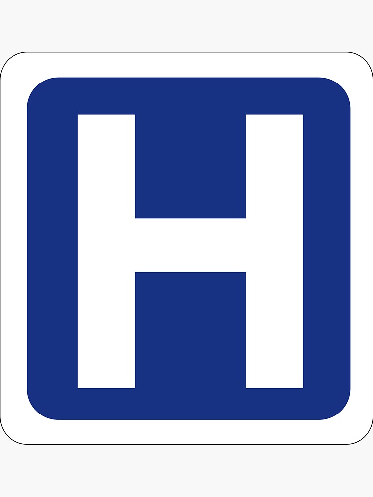 "Hospital Road Sign" Sticker for Sale by zhirobas Redbubble