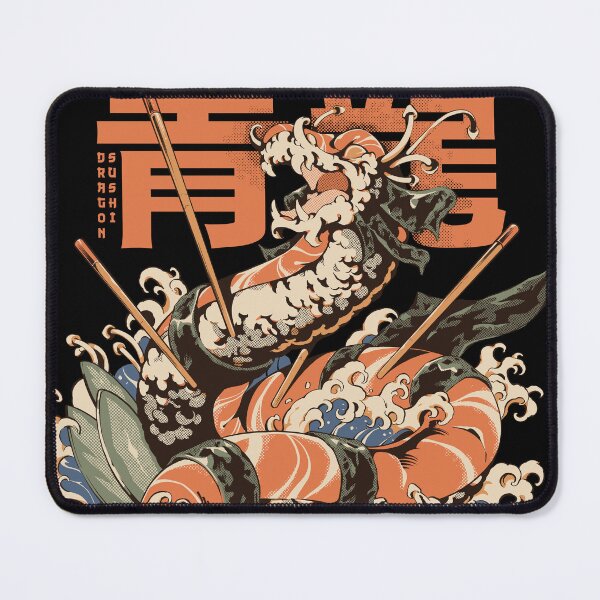 Item preview, Dragon Sushi - Black designed and sold by Ilustrata®.