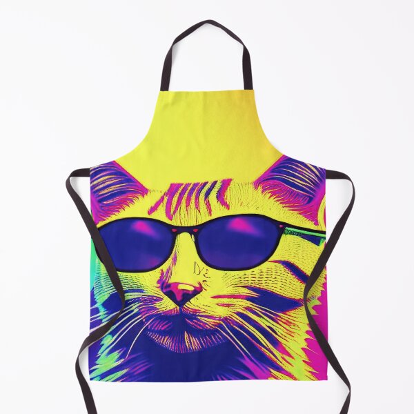 Item preview, Hippie colorful cartoon cat designed and sold by Grewtrel.