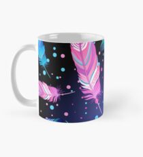Featrers on Black Mug