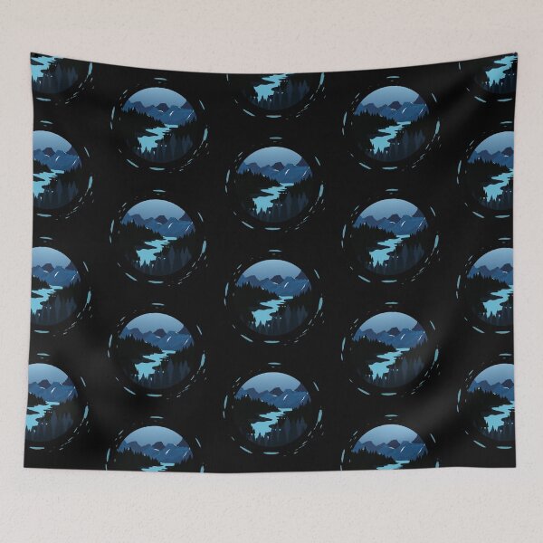 Item preview, River Winding Through Mountains and Trees designed and sold by CreativNode.