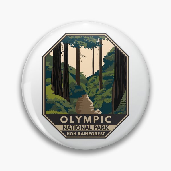 Item preview, Olympic National Park Hoh Rainforest Emblem designed and sold by KrisSidDesigns.