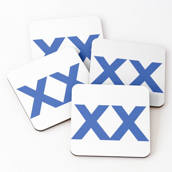 Item preview, XXC typography in blue designed and sold by Liana Winslow.