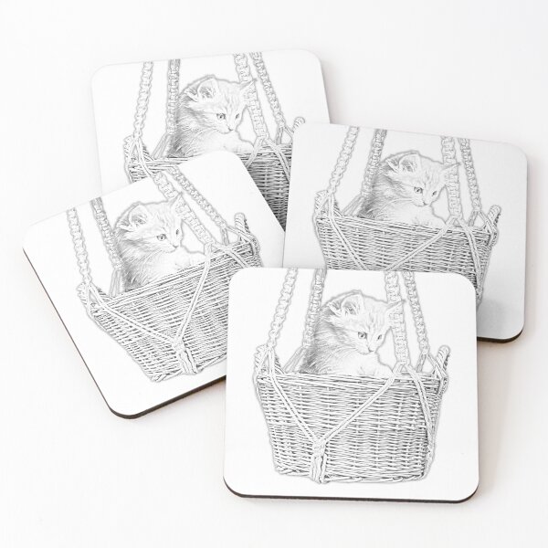 Item preview, Hanging basket kitty designed and sold by HeartofDesigns.