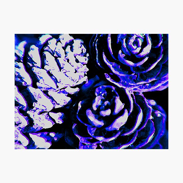 Item preview, pine cones blue designed and sold by SNAPPYDAVE.