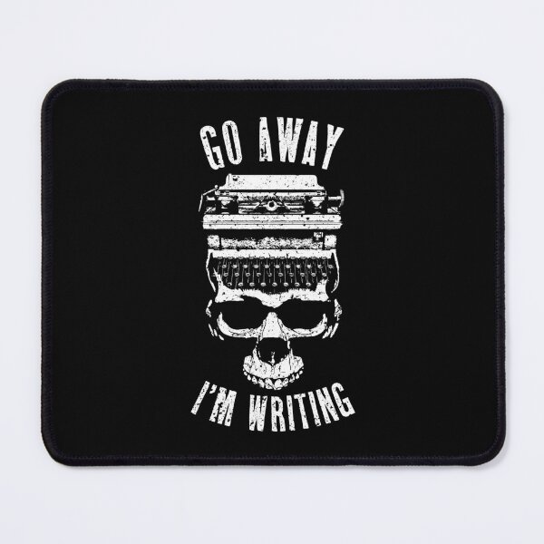 Item preview, Go Away I'm Writing Halloween Writer Typewriter Skull designed and sold by GrandeDuc.