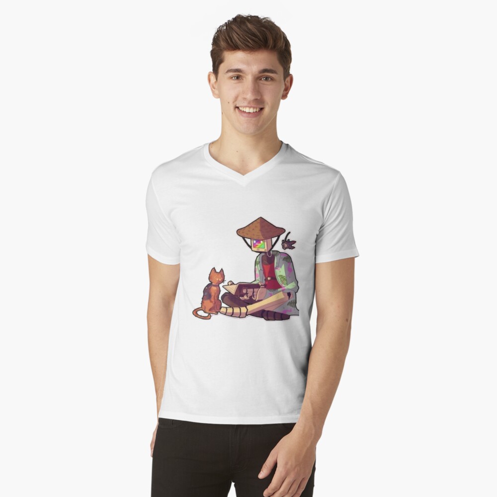 Vista previa del artículo con la obra «Camiseta de cuello en V», diseñado y vendido por Mellershop.