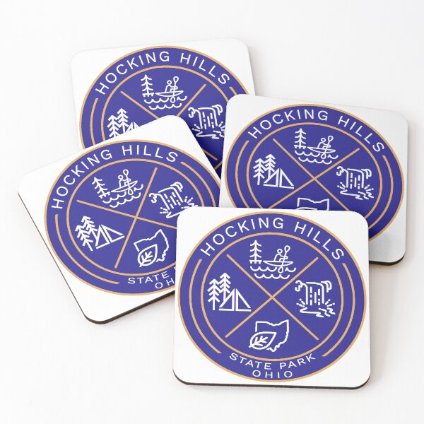 Item preview, Hocking Hills State Park Heraldic Logo Blue designed and sold by VanyaKar.