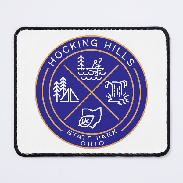 Item preview, Hocking Hills State Park Heraldic Logo Blue designed and sold by VanyaKar.