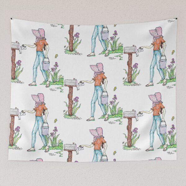 Item preview, A Country Girl's Trip to the Mail Box with Irises  designed and sold by judy snyder.