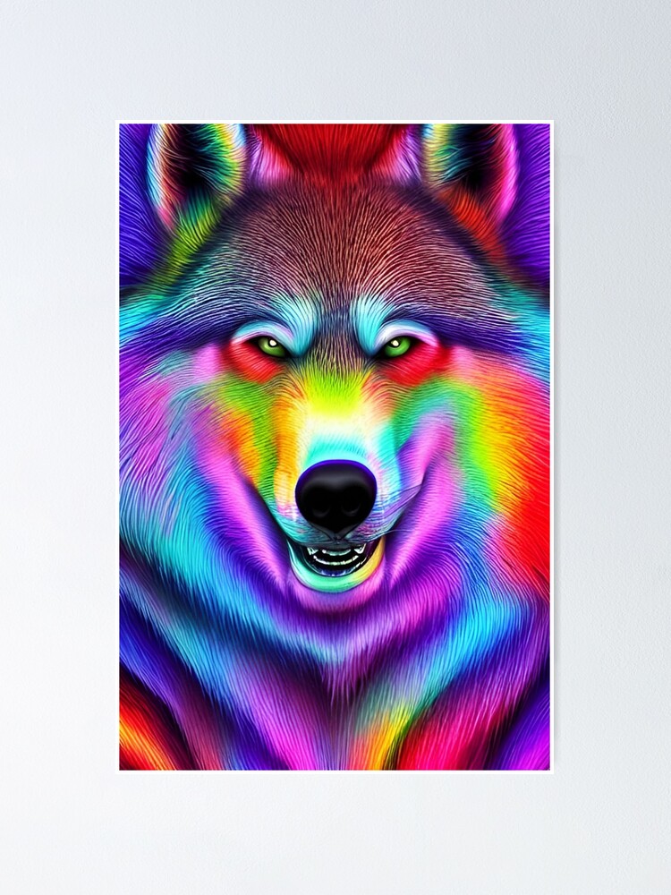 "Splash of Color Wolf" Poster for Sale by JrwDesign Redbubble