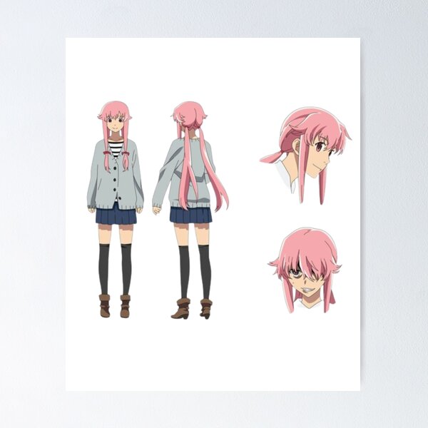 Mirai Nikki characters Poster by ArtAndDesignA